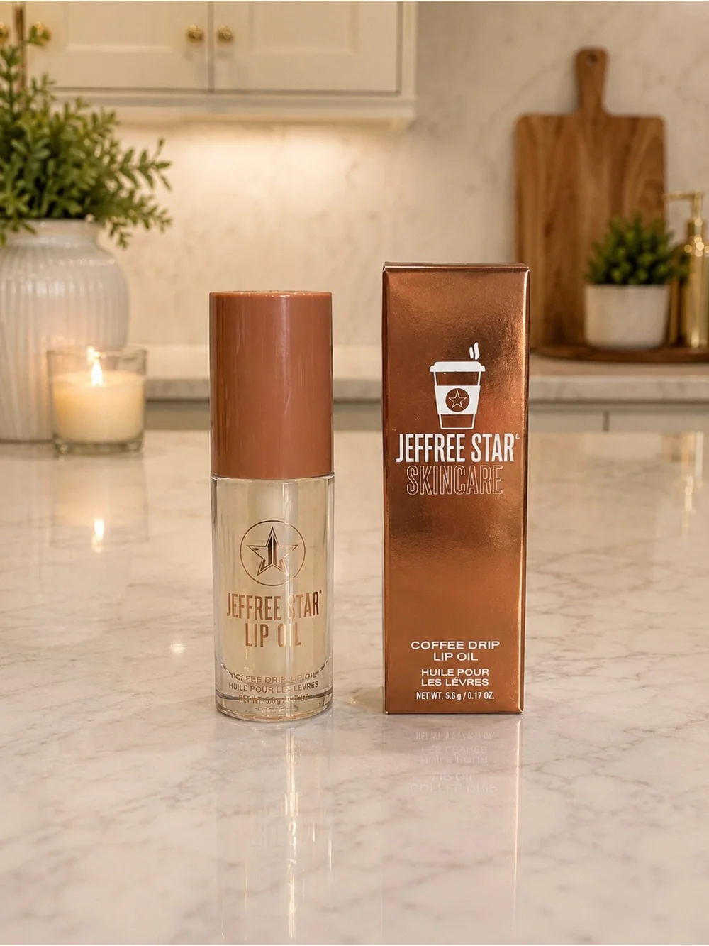 Jeffree Star Skincare Lip Oil Duo – Coffee Drip + Dark Roast | NEW